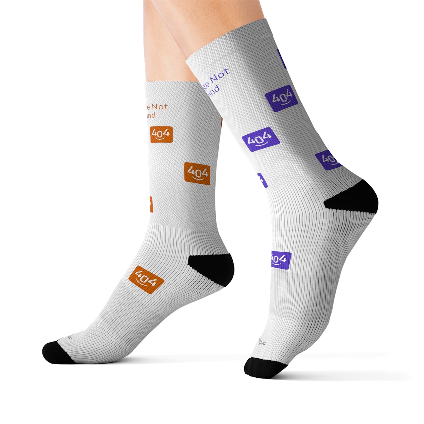 NotFoundBot Vintage - Mate Not Found - Cushioned Bottom Crew Socks