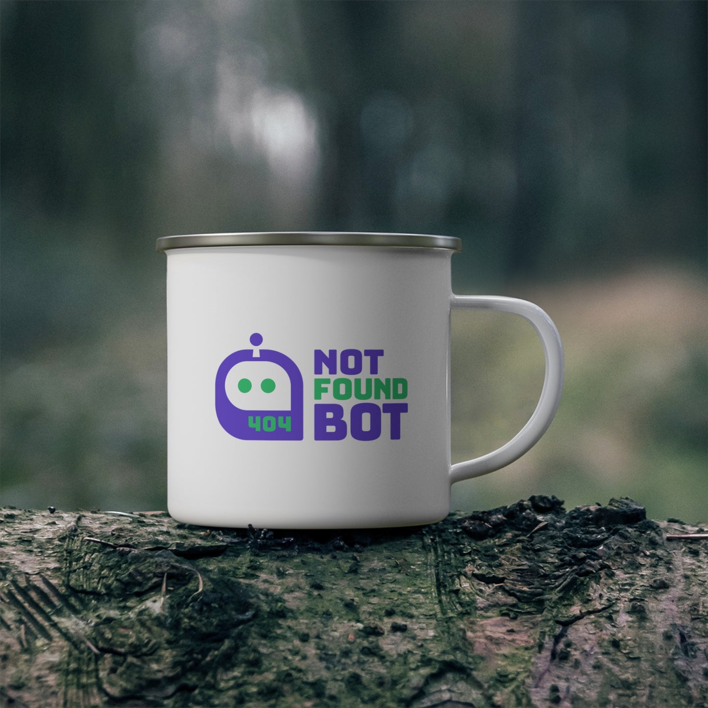 NotFoundBot Enamel Camping Mug