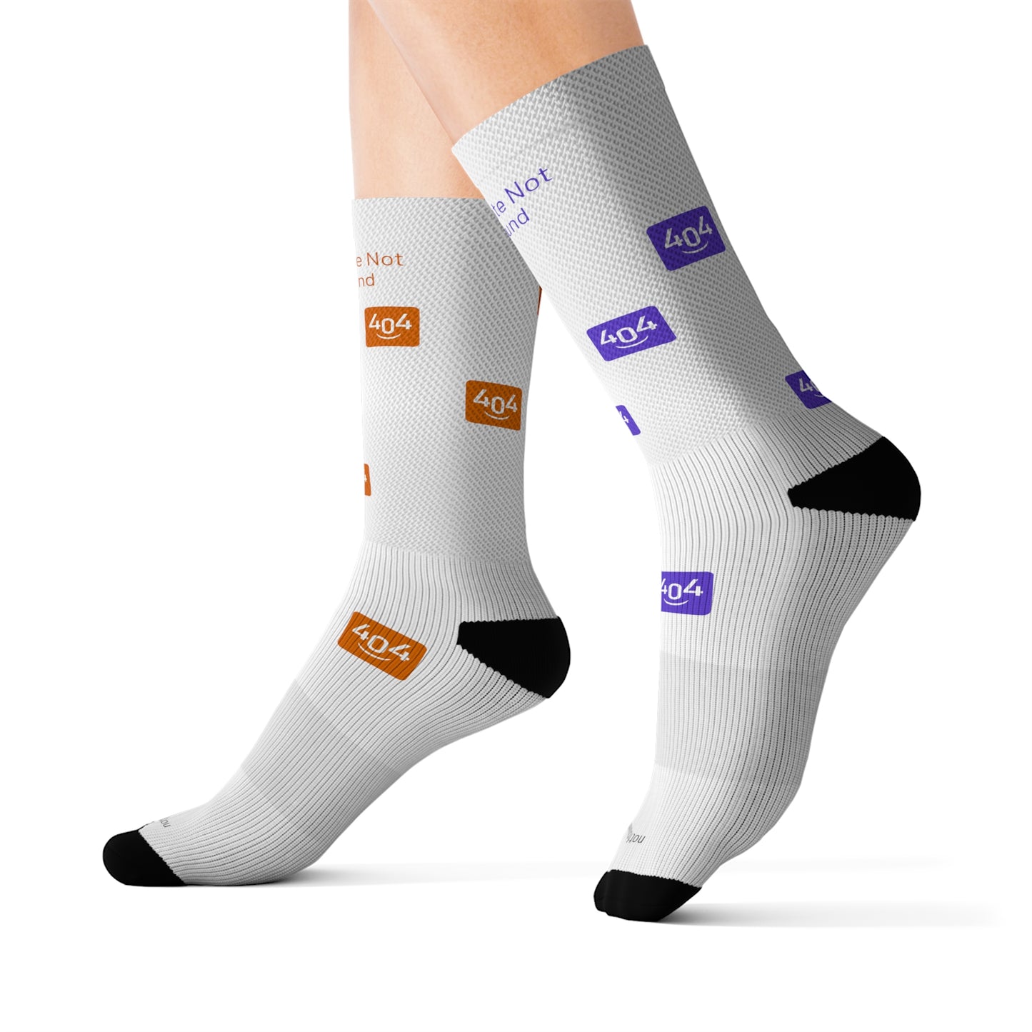 NotFoundBot Vintage - Mate Not Found - Cushioned Bottom Crew Socks