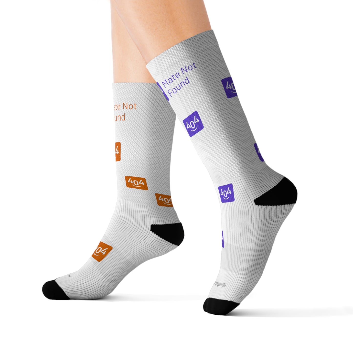 NotFoundBot Vintage - Mate Not Found - Cushioned Bottom Crew Socks